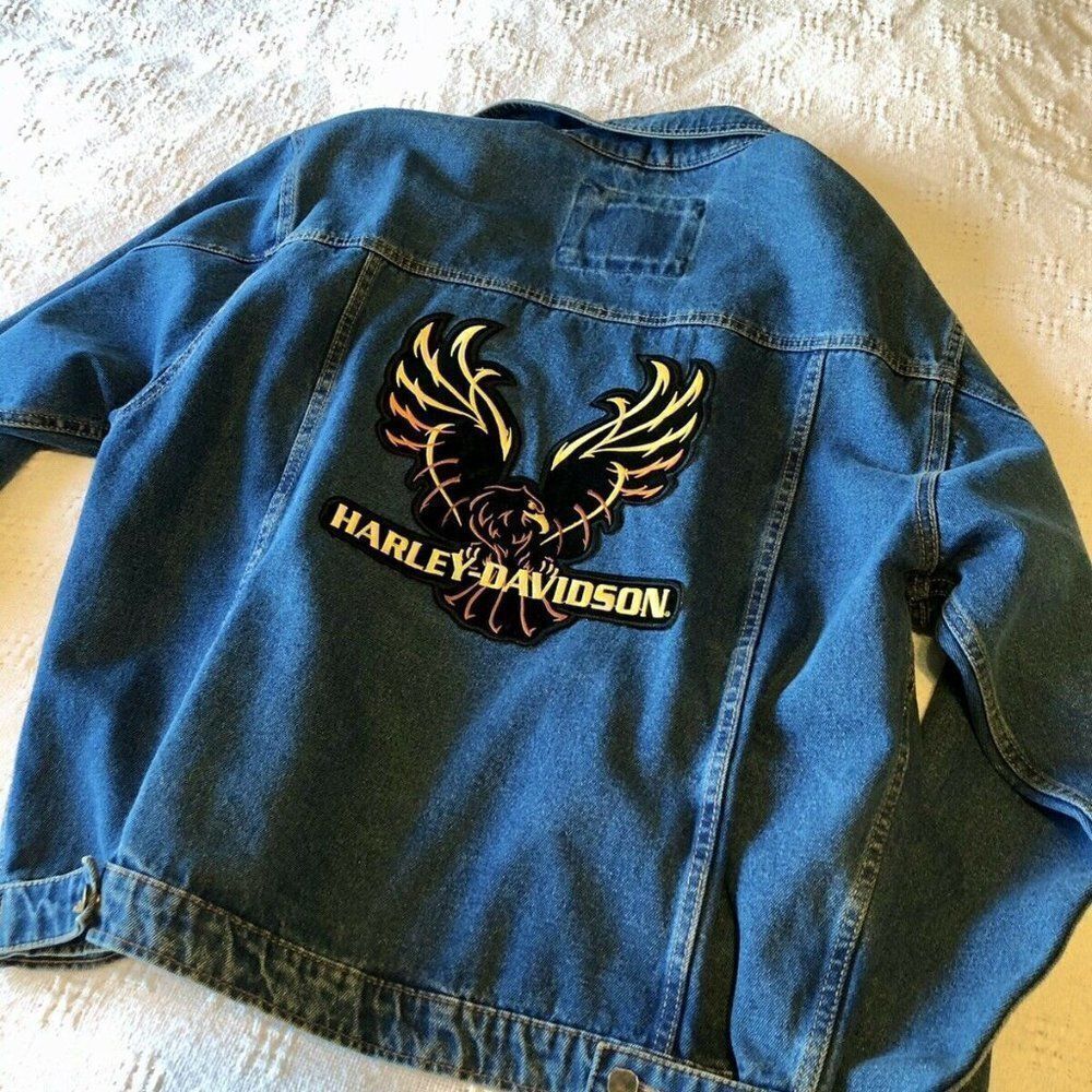 Harley-Davidson Patch Denim Jacket Large